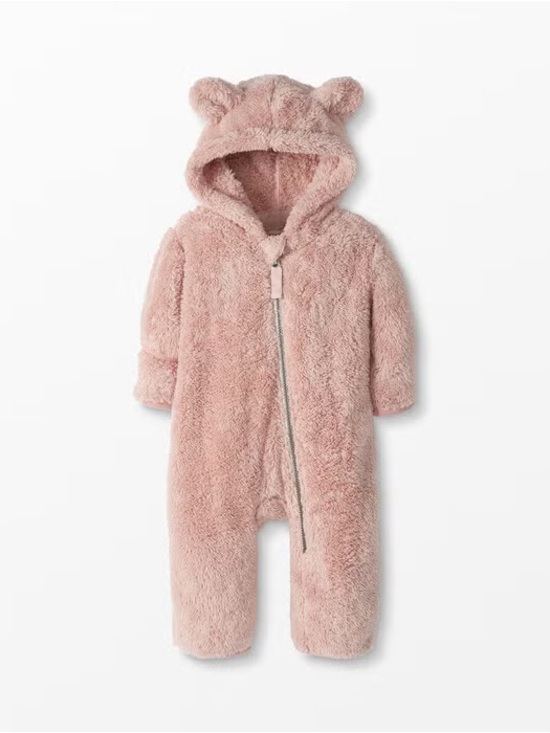 Hanna Andersson Other - Hannah Anderson Baby Marshmellow Fleece Pink Romper size 6 - 12 mo